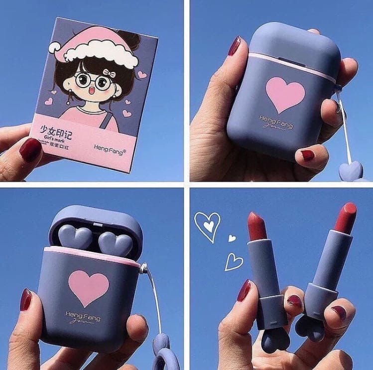 Heng Fang Airpods Lipsticks, 2 Colors Long Lasting Lipsticks, Cute Waterproof Matte Lipsticks Heng Fang Airpods Lipsticks, 2 Colors Long Lasting Lipsticks, Cute Waterproof Matte Lipsticks